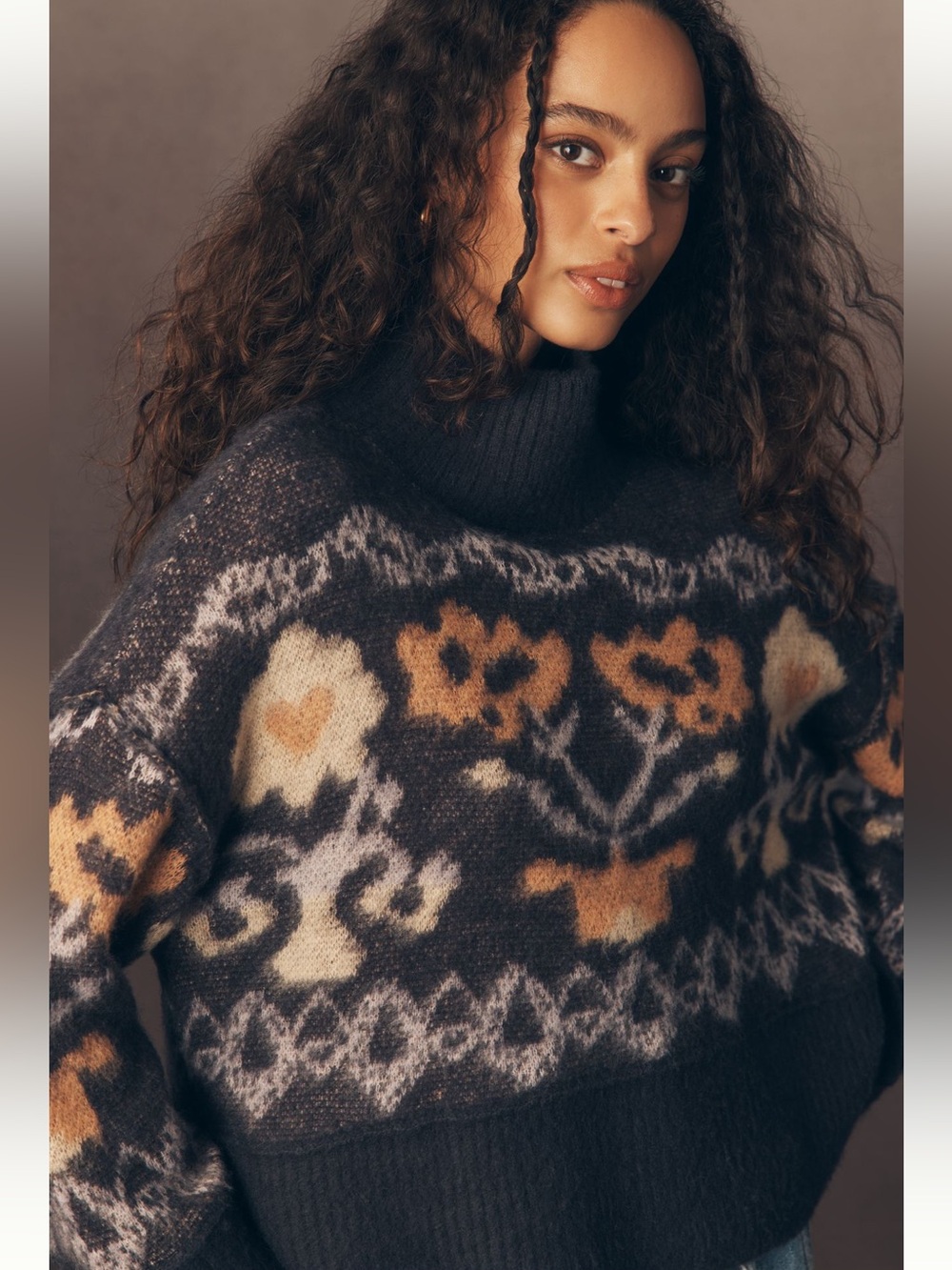 * By Anthropologie Mock Neck Brushed Sweater